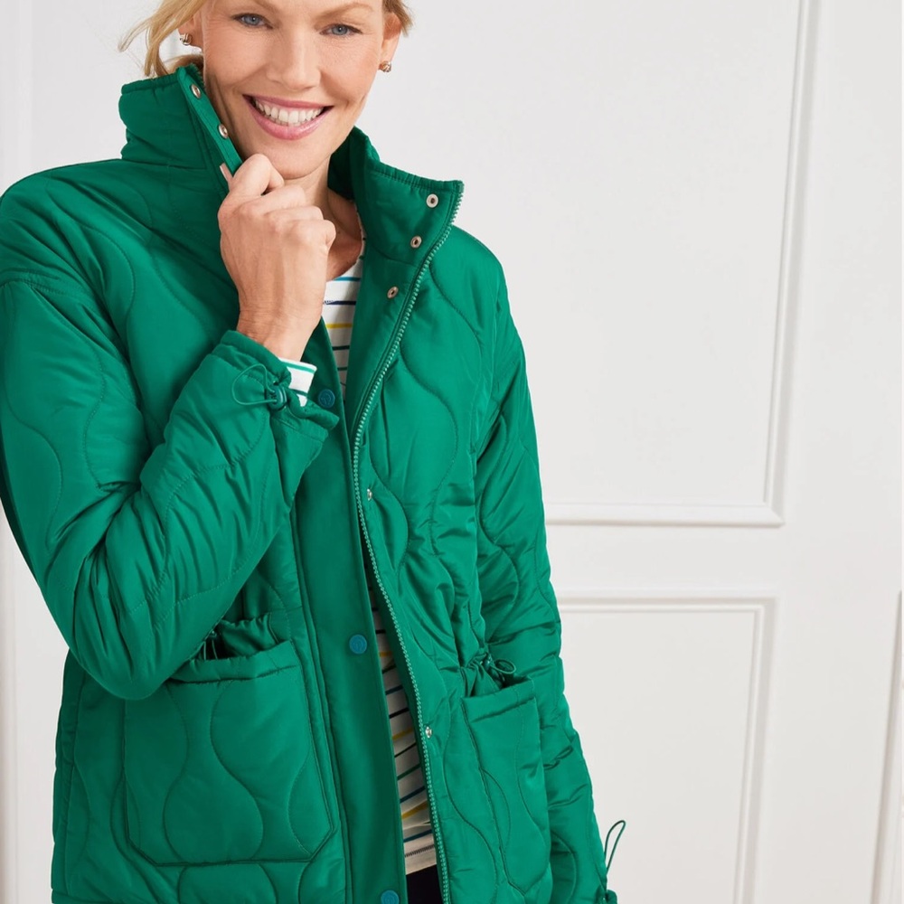T by Talbots Patch Pocket Quilted Puffer Jacket - Size 1X